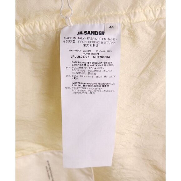 Jil Sander Padded Silk Shirt in Yellow 46 S Mens - Picture 12 of 15